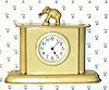 C.1910, Ansonia Clock Co., NY, 30-hour ivorene [celluloid] timepiece.