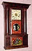  C.1850, Brewster and Ingrahams, 30-hour time and strike column and cornice shelf clock, as-found, with added alarm. 
