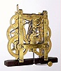  (Movement only), C.1845, Birge and Peck, 8-day time and strike strap brass movement, on seat board. 