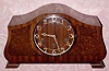  C.1950, German, 8-day Westminster chime mantel clock, model 1205. 