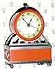  C.1935, Germany, 30-hour musical novelty alarm timepiece, Deco style.