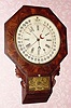  C.1866 Gilbert Mfg. Co., "Maranville's Patent", 8-day time and strike calendar clock . 