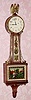  C.1980, (dated) Foster Campos, Pembroke, MA, 8-day miniature banjo timepiece, presentation model with rope front and bracket. 