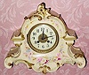  C.1900, French, Vincenti, 8-day time and strike porcelain mantel clock. 
