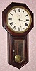  C.1905, Seth Thomas Clock Co., Thomaston, Conn, "WORLD", Octagon drop, 8-day time and strike in rosewood, with seconds hand. 