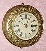  C.1850, Marine Clock Co., New Haven, TEN INCH GALLERY , embossed brass case, with Charles Kirk patent movement, remote fusee. 