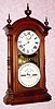  C.1880, Southern Calendar Clock Co., "Fashion No. 4" , 8-day time and strike, double dial, perpetual calendar clock. 