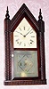  C.1850, Forestville Mfg. Co., (J. C. Brown), 8-day time and strike ripple steeple shelf clock. 