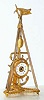  C.1901, Ansonia Clock Co., NY, "NAVY", One day novelty, clock suspended from 3 oars via block and tackle. 