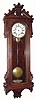  C.1900, Ansonia Clock Co., New York, "PROMPT", 8-day, spring driven, with porcelain dial, the case of black walnut. 