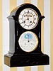  C.1890, French, Double Dial Perpetual calendar in a black slate case with restoration. 