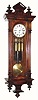  C.1880, Austrian, MARENZELLER, 3-Weight Grand Sonnerie wall clock, walnut case with original top. 