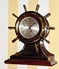  C.1955 Chelsea Clock Co., Boston. Mass., "Yacht Wheel" , or Mariner. 8-day ship's bell clock, 4 inch dial, two tone, brass and bronze. 