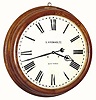  C.1890, Seth Thomas Clock Co, Thomaston, Conn, "GALLERY 24-INCH" , in oak, with original dial with store name "S. Kronholtz". 