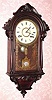  C.1880 E. N. Welch Mfg. Co., Forestville, Conn., "Italian Hanging, V.P.", 8-day time/strike wall clock. 