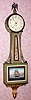  C.1932, Waltham Clock Co., Willard model spring banjo, with quality lever movement, 8-day, in a "Deco-green" painted case with gilt bracket. 
