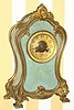  C.1900, French, Japy Freres, 8-day time and strike, Ormolu and Plush , mantel clock. 