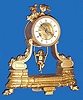  C.1890, French, Swinging Doll, 8-day time and bell strike mantel clock.