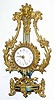  C.1890, French, Dreyfous, Mini Ormolu Lyre timepiece in original gift box. 
