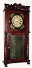  C.1833, Asa Munger and Co., Auburn, NY, 2-Deck shelf clock with carved splat and lower columns, with restorations. 