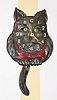  C.1937, Lux Clock Mfg. Co., Waterbury, Conn., "Cat D243", 30-hour novelty timepiece, black.