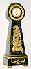  C.1900, French, Lebret, Paris, Ormolu and Marble timepiece, the clock setting atop a large obelisk. 