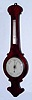  C.1870, English, Wheel Barometer, in a nice crotch mahogany case. 