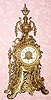  C.1890, French, Polished Brass, 8-day time/strike rococo style mantel clock.