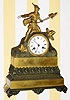  C.1840, French, Bronze and Ormolu, 8-day time/strike silk thread suspension figural clock.