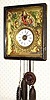  C.1860, German, 30-hour time/ gong strike/ bell alarm picture frame clock. 
