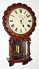  C.1865, English, Fusee Drop Dial, with a nicely carved piecrust bezel, now with name Park, Durham on the 11 inch painted dial. 