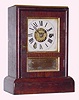  C.1870, Seth Thomas, Thomaston, Mini Cottage, flat top model, 1-day time and alarm with "ST" hands. 