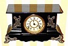  C.1904, Ansonia Clock Co., NY., "Grenada" , 8-day time/strike enameled iron mantel clock. 