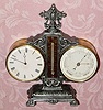  C.1900, French, V.A.P., 8-day timepiece/barometer/thermometer desk set. 