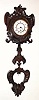  C.1875, German, Odd Time Only clock with large 2-pice pendulum, in the 2nd Baroque style. 