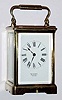  C.1900, French, Brass Cased Carriage Clock , 8-day timepiece, retailed by Walter Wyatt, Bournemouth (on dial). 