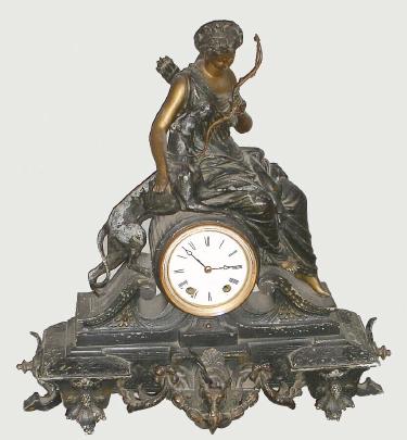 C.1874, Seth Thomas Sons, and Co., New York, "No. 8023", 8-day time and bell strike figural mantel clock. — Antique Clocks Price Guide