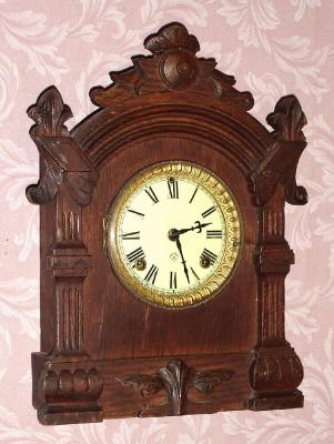 C.1894, Ansonia Clock Co., "Trieste", 8-day time and gong strike cabinet model mantel clock. — Antique Clocks Price Guide