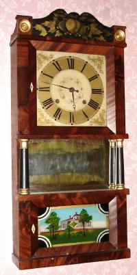 C.1832, C. and L. C. Ives, 8-day time and strike triple decker shelf clock. — Antique Clocks Price Guide