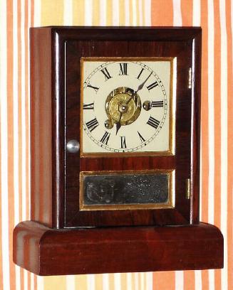 C.1880, Seth Thomas Clock Co., "Cottage E", 30-hour time and alarm rosewood cottage clock. — Antique Clocks Price Guide