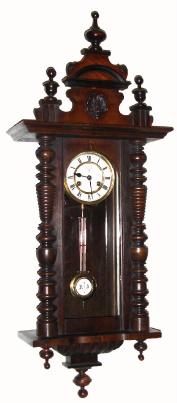 C.1925, German, F. Mauthe, R-A Type Wall Regulator, in walnut and with original top and finials. — Antique Clocks Price Guide