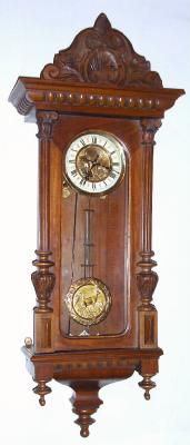 C.1900, German, F. Mauthe, Walnut cased spring regulator, in an Alt Deutsch style wall case, 8-day. — Antique Clocks Price Guide