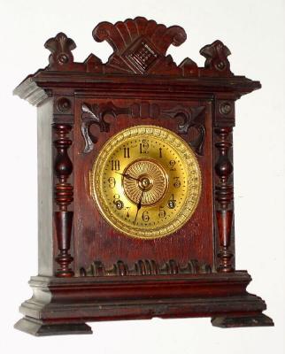 C.1894, Ansonia Clock Co., "Seneca", 8-day time/strike cabinet model mantel clock. — Antique Clocks Price Guide