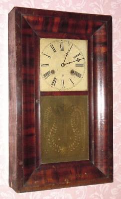 C.1850, Brewster and Co., Bristol, Conn., 30-hour times and strike, 2-wt OG shelf clock. — Antique Clocks Price Guide