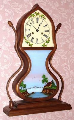 C.1975, Modern repro Acorn Shelf clock, 8-day, time and strike, with German movement. — Antique Clocks Price Guide