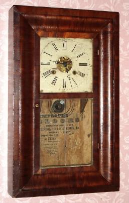 C.1855, Bristol Brass and Clock Co., Bristol, Conn, 30-hour time/strike OG shelf clock. — Antique Clocks Price Guide