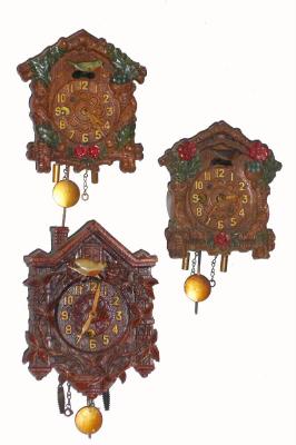 Lot of 3: C.1937, Keebler Clock Co., Chicago, and Lux Clock Mfg. Co., Waterbury, Conn., 30-hour novelty timepieces. — Antique Clocks Price Guide