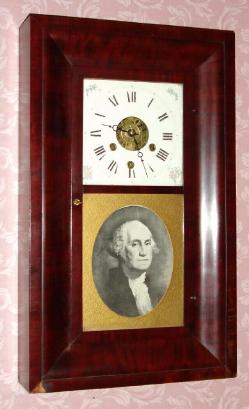 C.1845, Henry C. Smith, Plymouth, Conn., 30-hour time/strike and alarm wood movement OG shelf clock. — Antique Clocks Price Guide