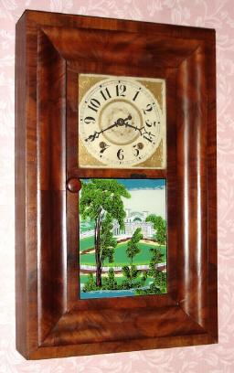 C.1835, Case, Gilbert and Co., Winchester, Conn, 30-hour time/strike wood movement OG shelf clock. — Antique Clocks Price Guide
