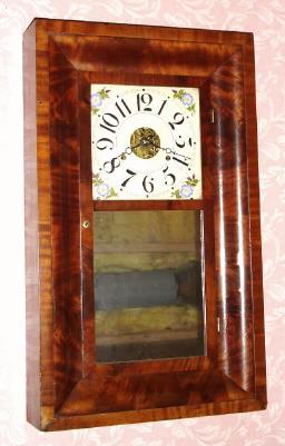 C.1843, Chauncey Jerome, Bristol, Conn., 30-hour time/strike brass movement OG shelf clock, less weights. — Antique Clocks Price Guide